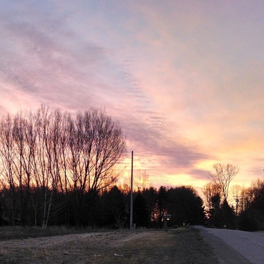 My view driving home at 6:25 this morning. Breathtaking. 