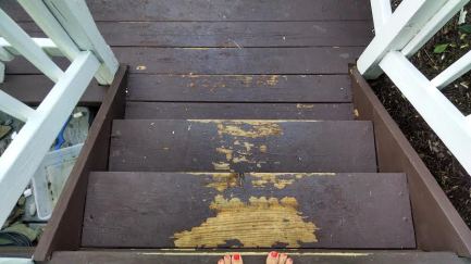 This is after we powerwashed it into submission.